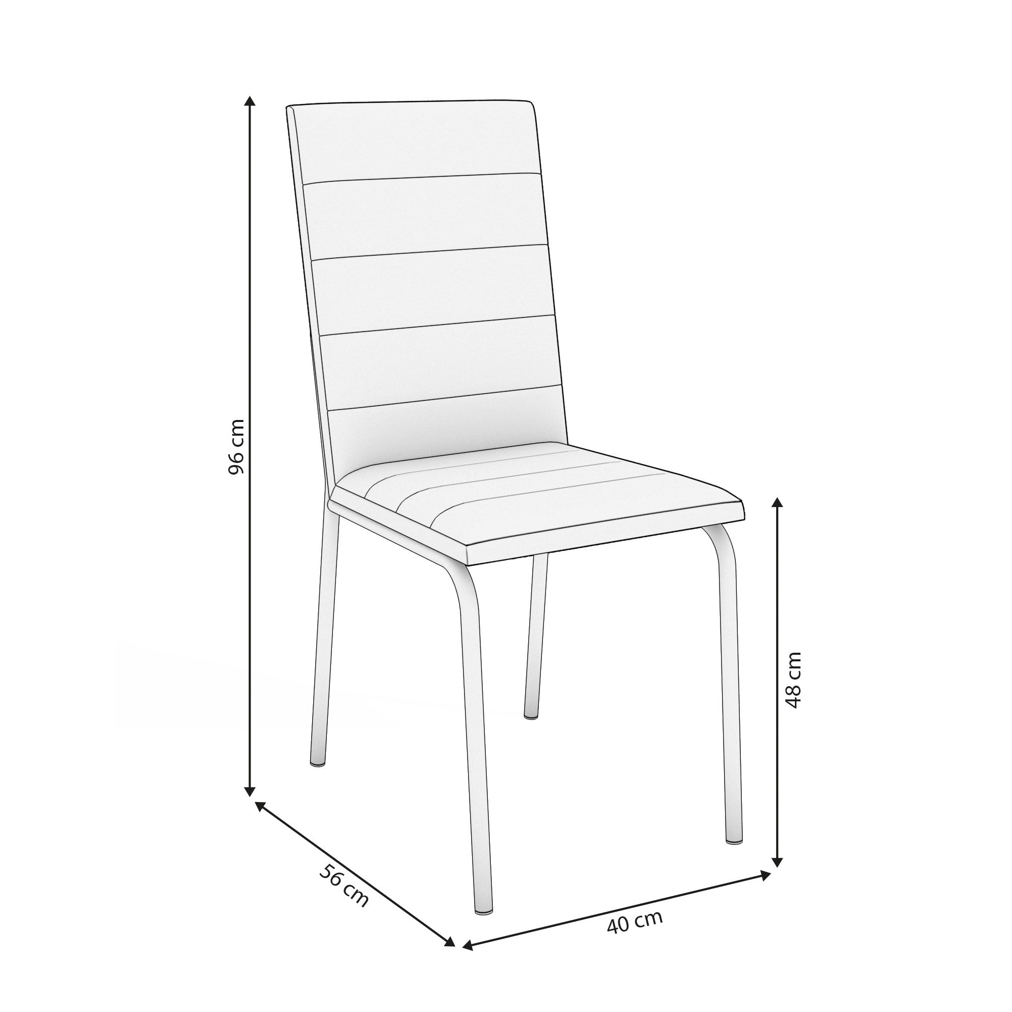 JUEGO DE COMEDOR MADRID 90CM 4 LUGARES