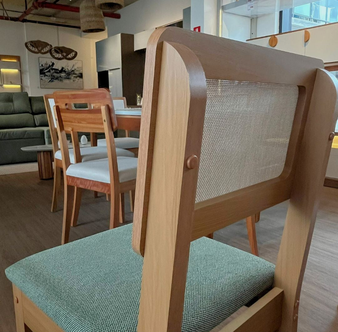 Juego de comedor Melina 120cm con 4 Sillas Ova 100% MDF