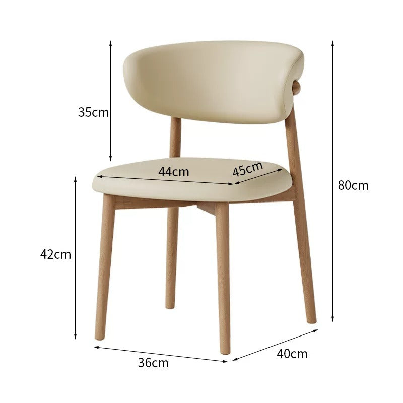 Juego de Comedor 120cm Odin con 4 sillas Mia en Cuerina