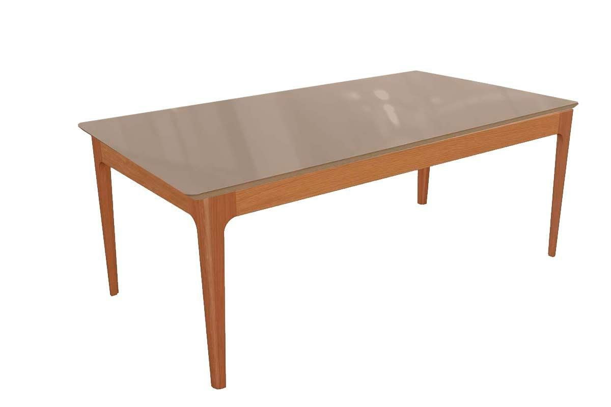 Mesa Mira Rectangular - Madera Maciza y Vidrio Sobrepuesto