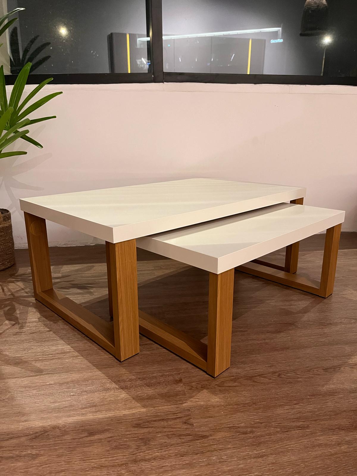 Conjunto de Mesas Ratonas Industrial 100% MDF - Linea Factory