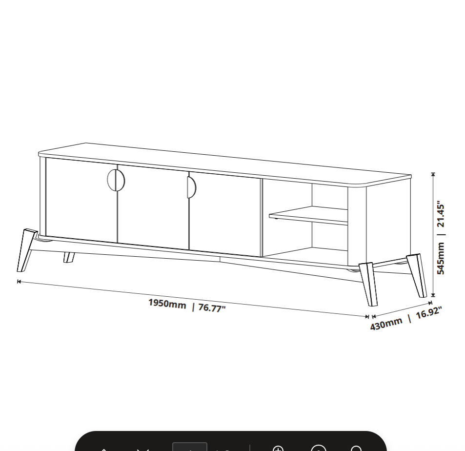 Rack 180CM - Linea Buriti 100% MDF (Producto Armado del Showroom)