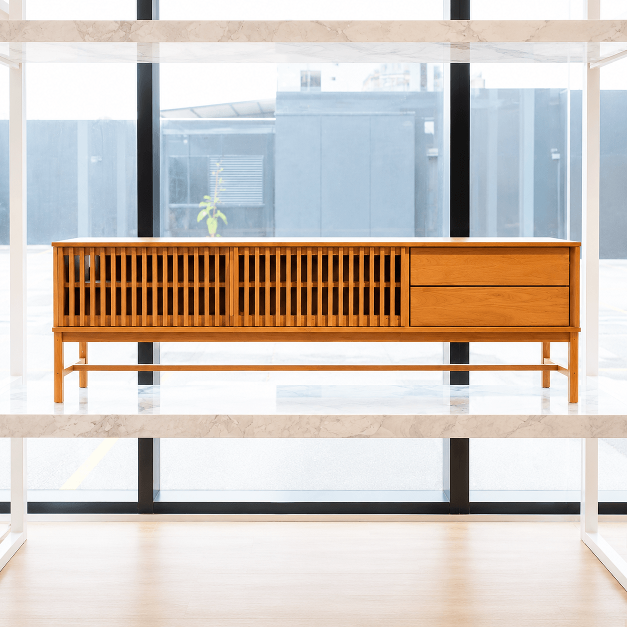 Rack TV 180cm Ader - Madera Maciza