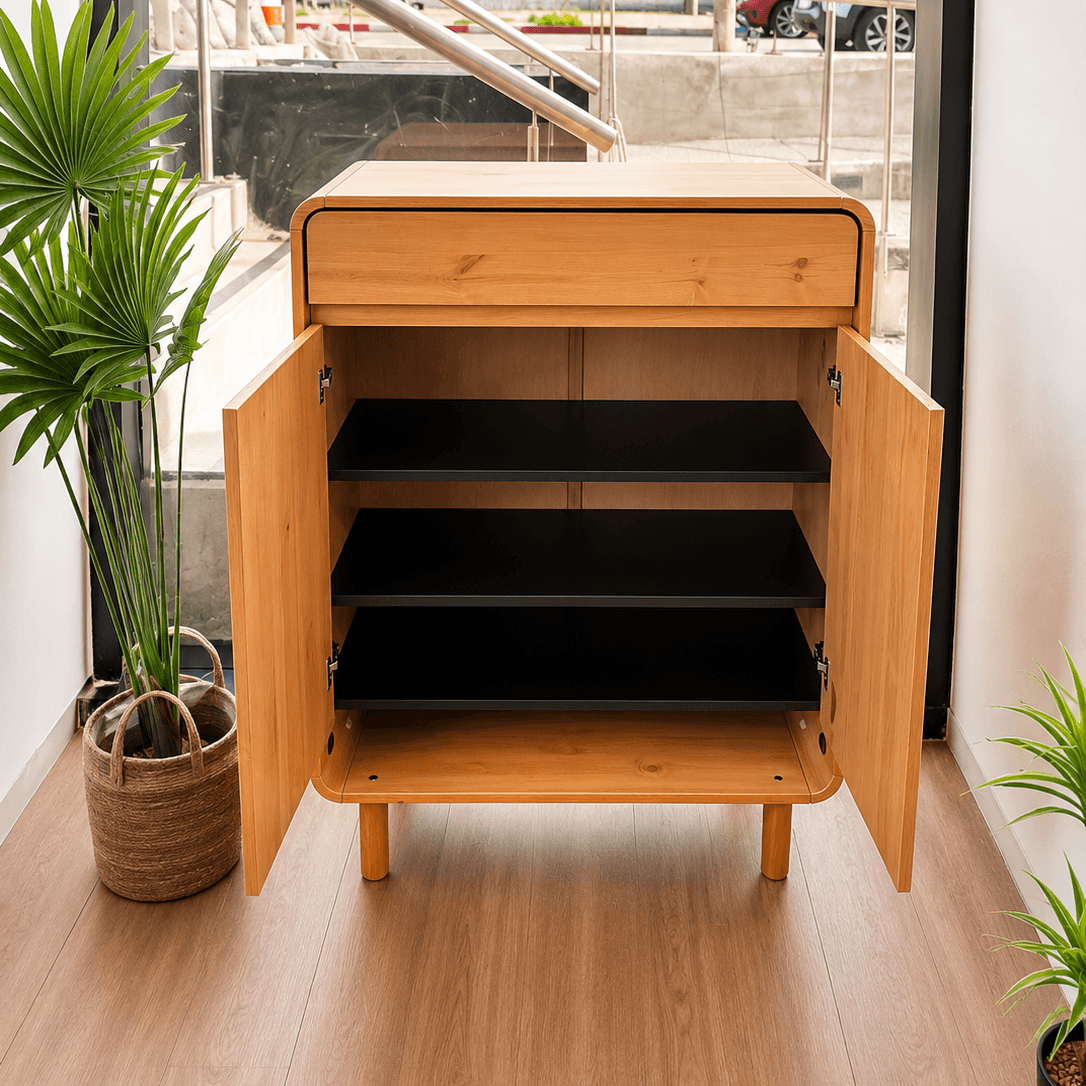 Zapatera Vertical 18 Pares Barcelona - Madera Maciza