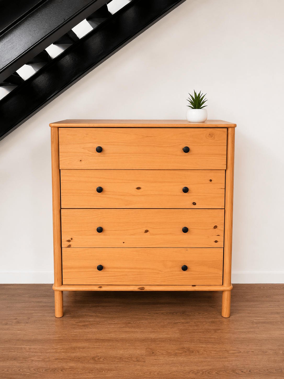 Comoda Apama 90CM 4 Cajones - Madera Maciza