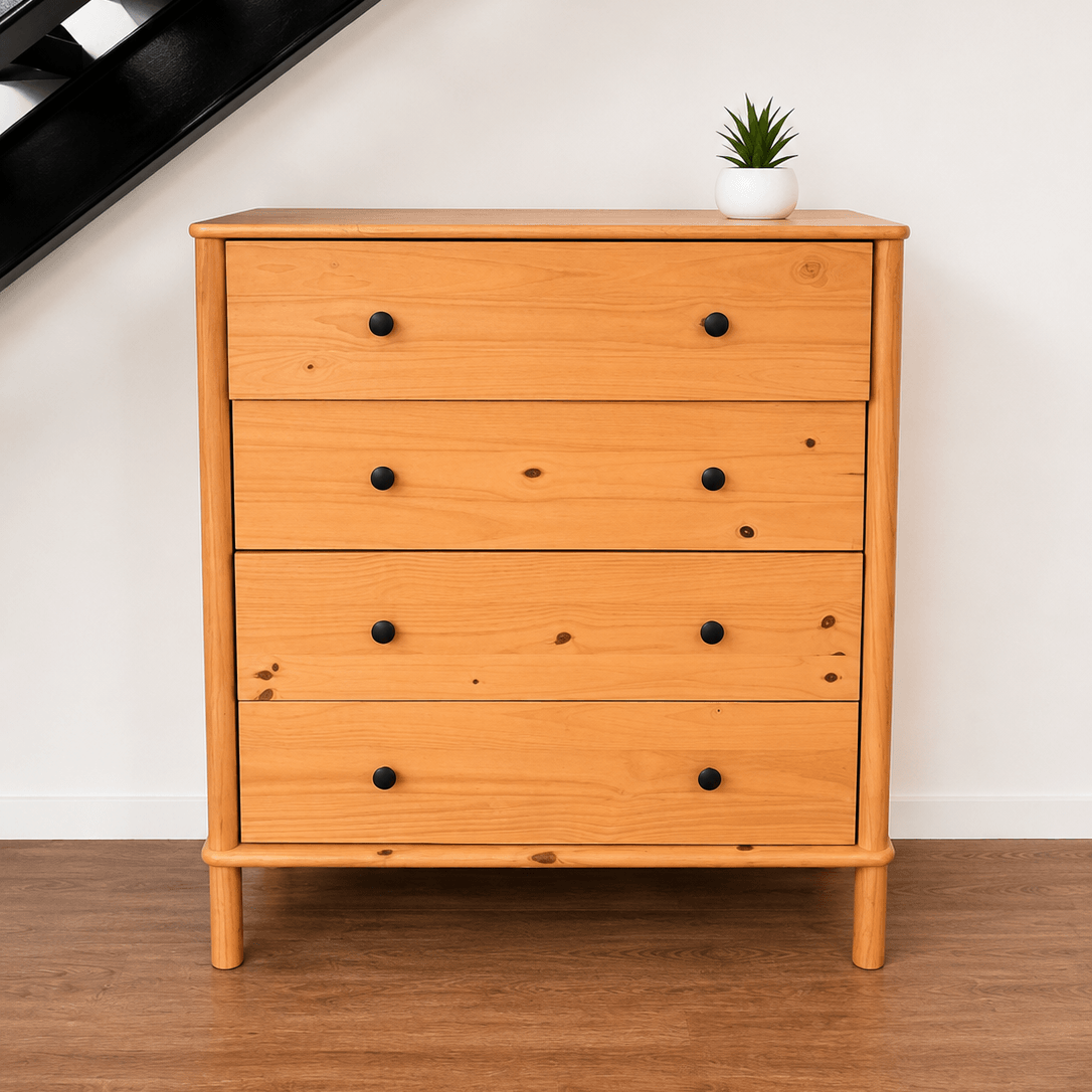 Comoda Apama 90CM 4 Cajones - Madera Maciza