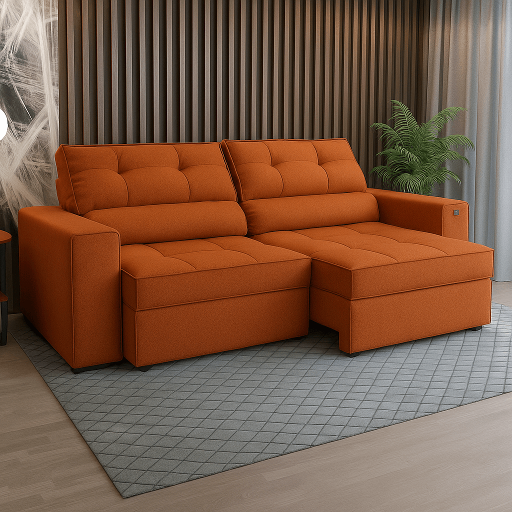 SOFA RETRACTIL/RECLINABLE 6 POSICIONES LANUS 206CM