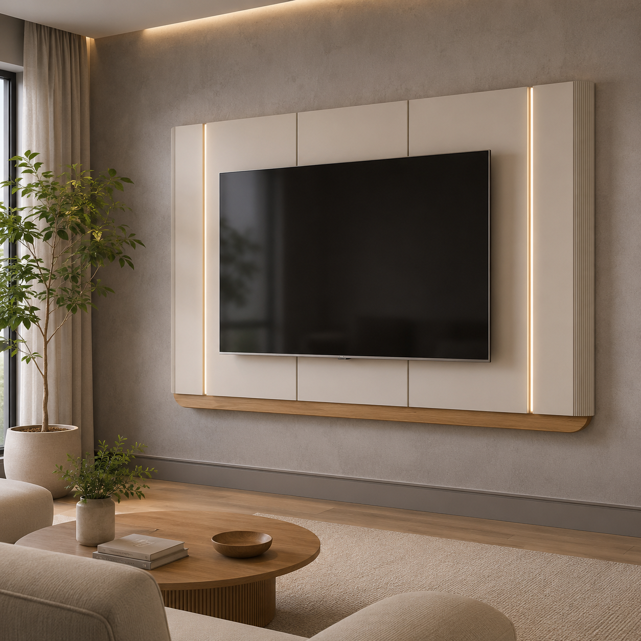 Panel Santorini 240cm con Led - Curvo