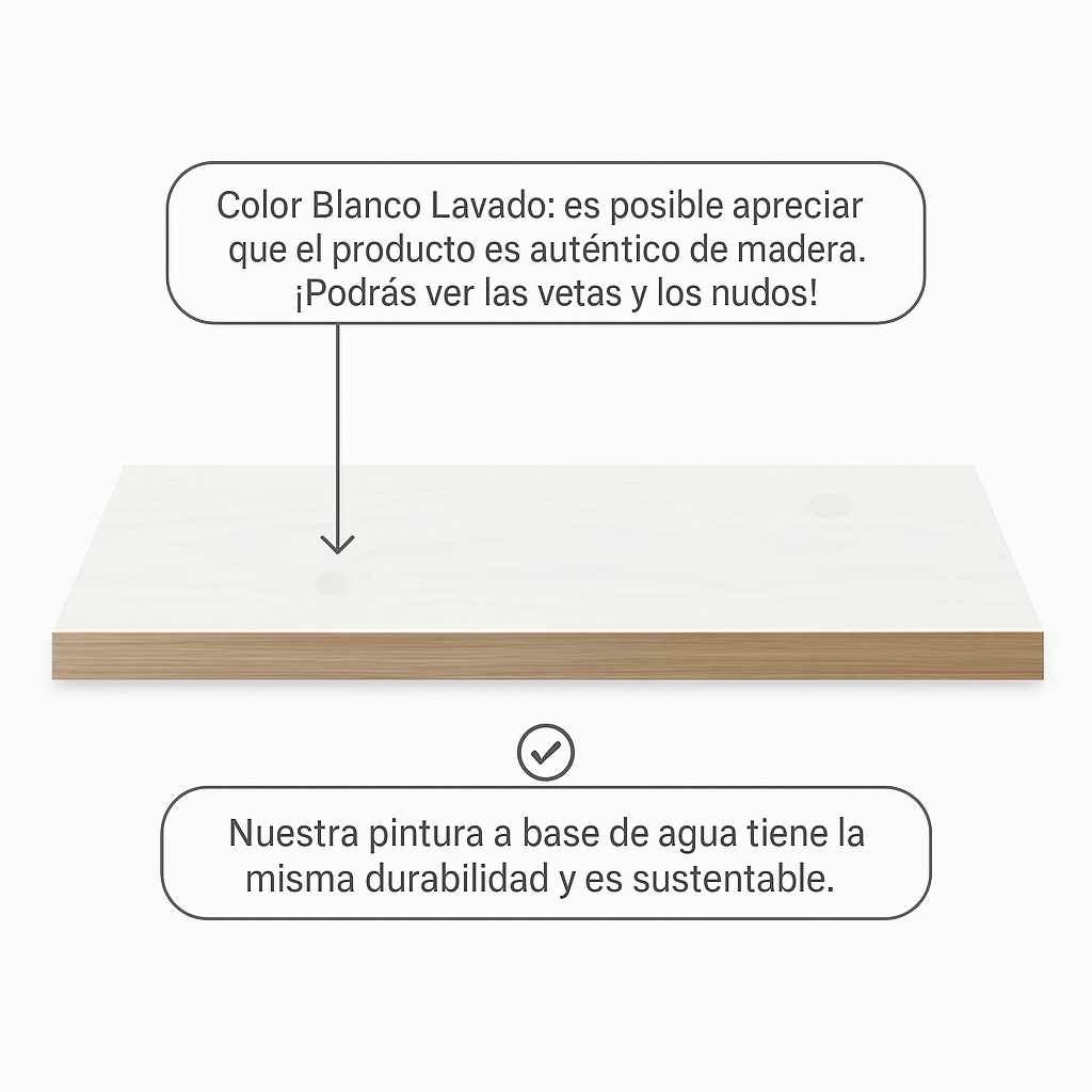 Escritorio 110cm Atena 2 Cajones - Madera Maciza