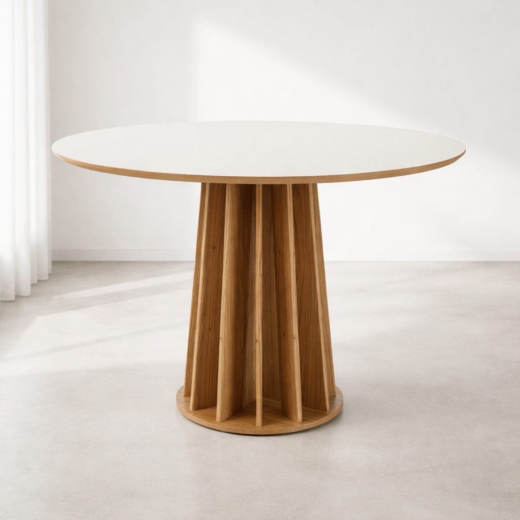 Mesa de Comedor Berlin Redonda 105CM - 100% MDF