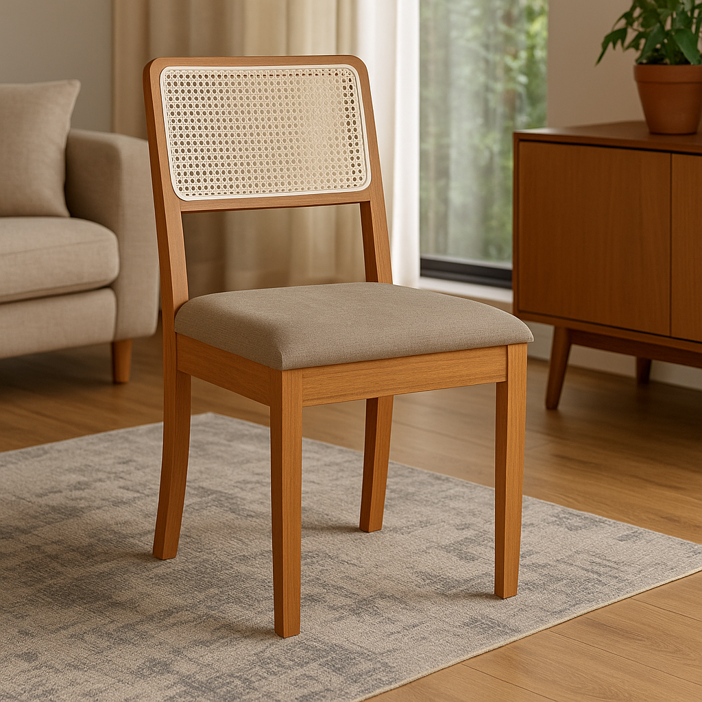 Silla Lola - Madera Maciza Ratan Natural