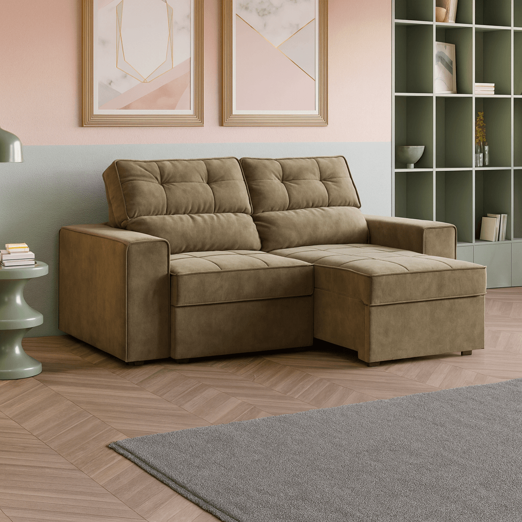 SOFA RETRACTIL/RECLINABLE 6 POSICIONES LANUS 206CM