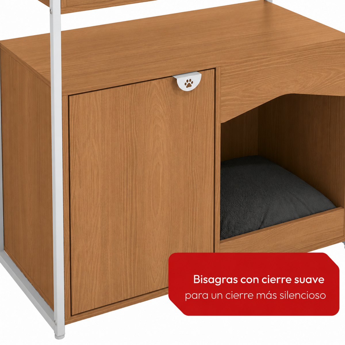 Mueble organizador para mascotas con estantes - Linea industrial