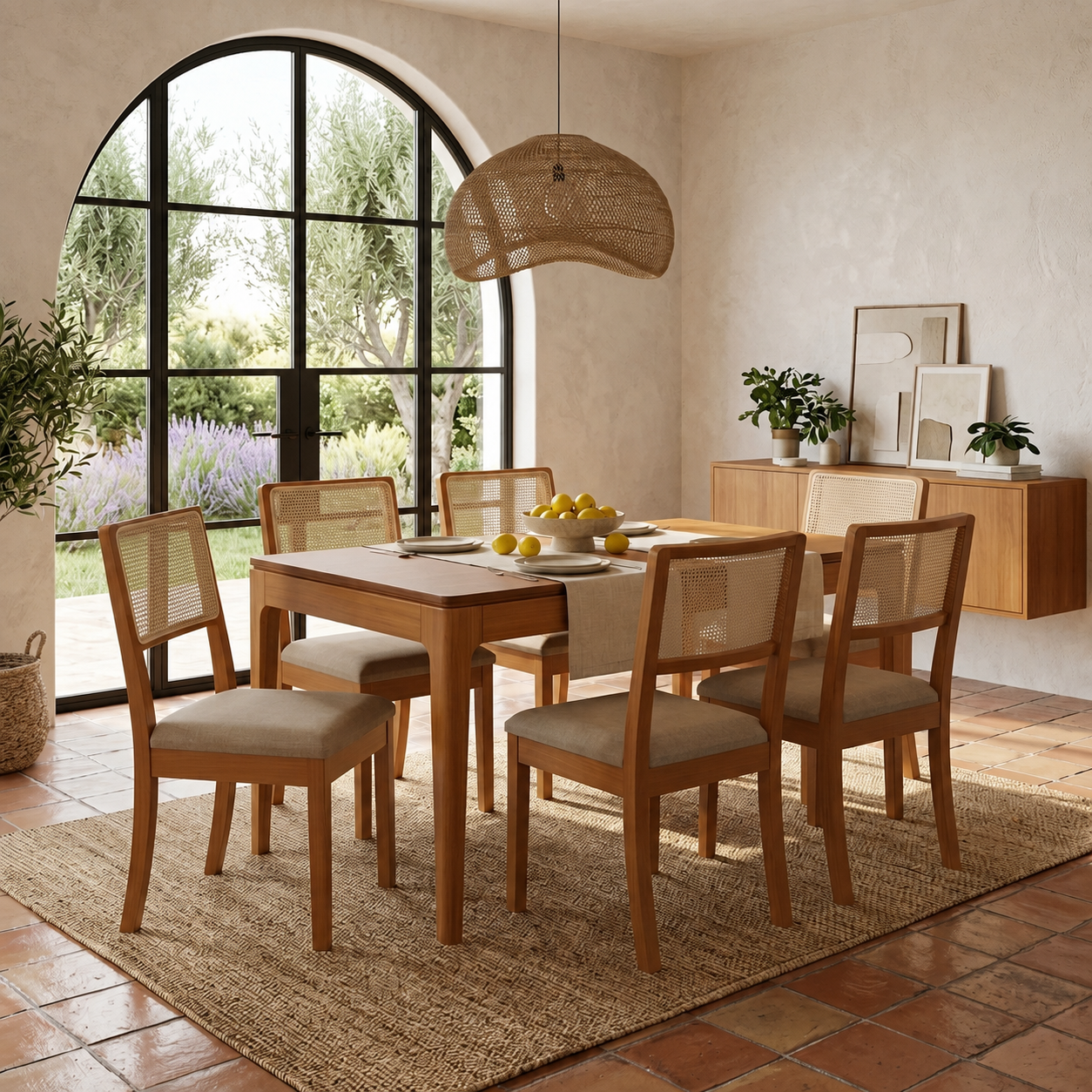 Juego de Comedor Mira con Sillas Lola - Madera Maciza