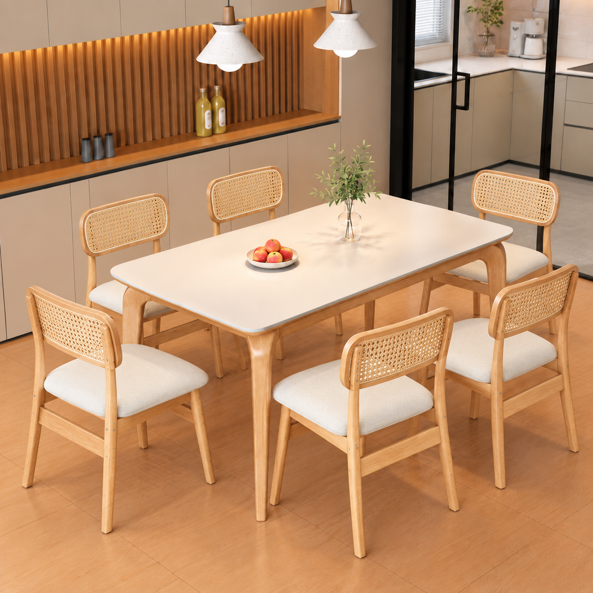 Juego de Comedor Valen 160 con 6 Sillas Olin