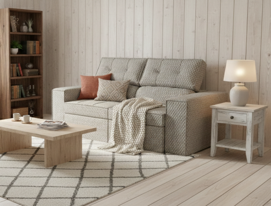 SOFA RETRACTIL/RECLINABLE 6 POSICIONES LANUS 206CM