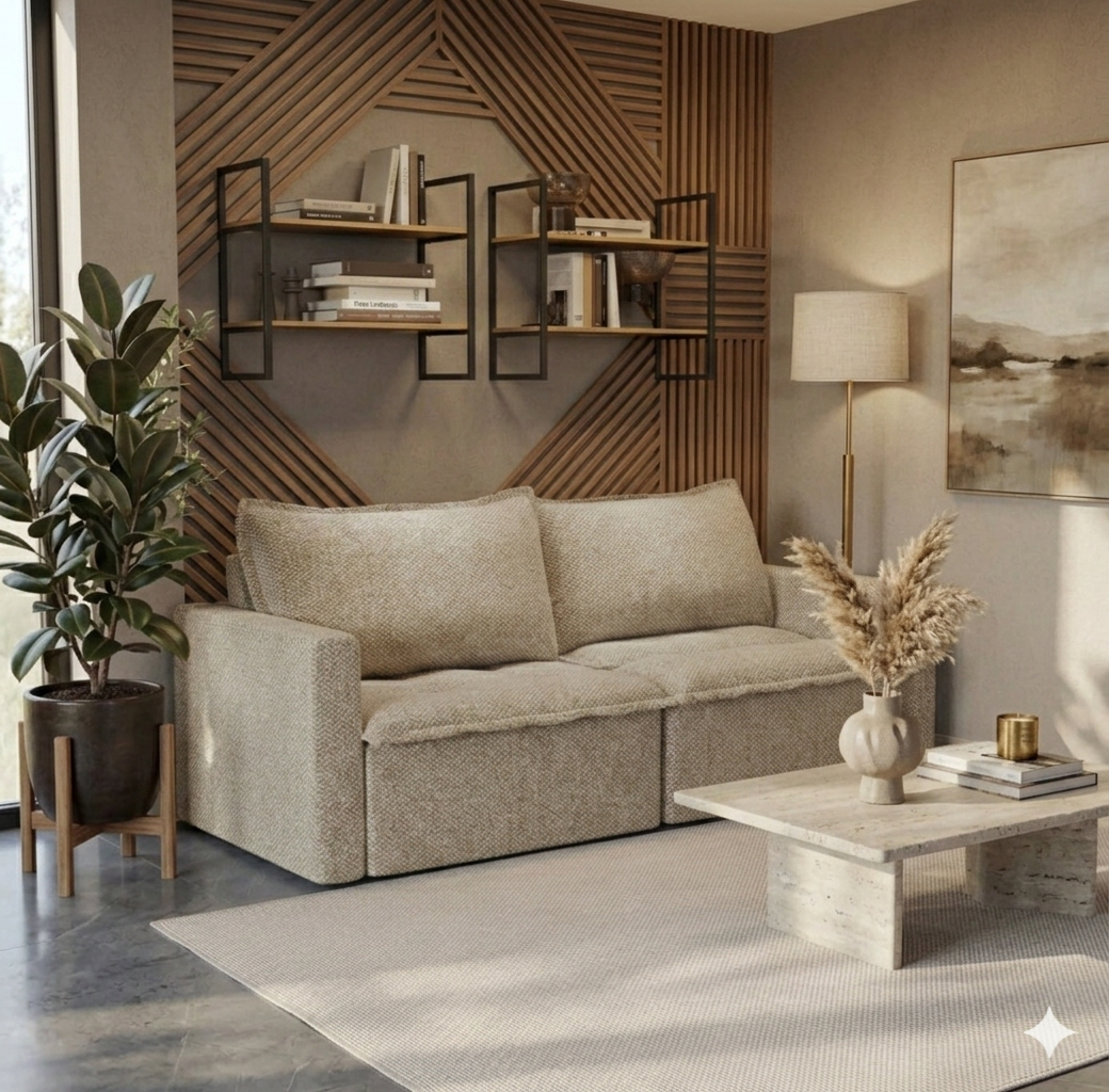 SOFA CAMA RETRACTIL/RECLINABLE TREVO 236CM