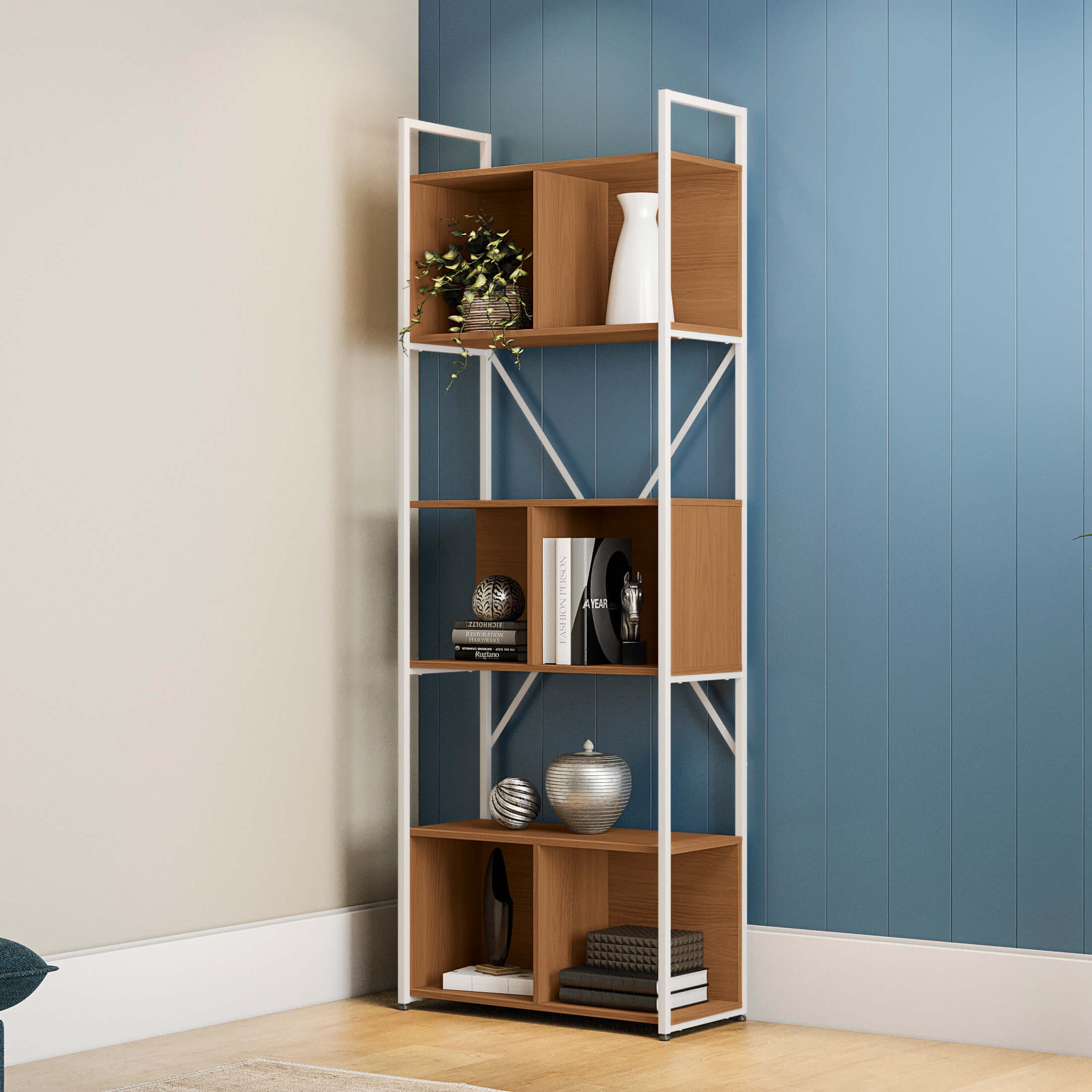 ESTANTERIA CON NICHOS LINEA INDUSTRIAL HIERRO - BALTON HOGAR