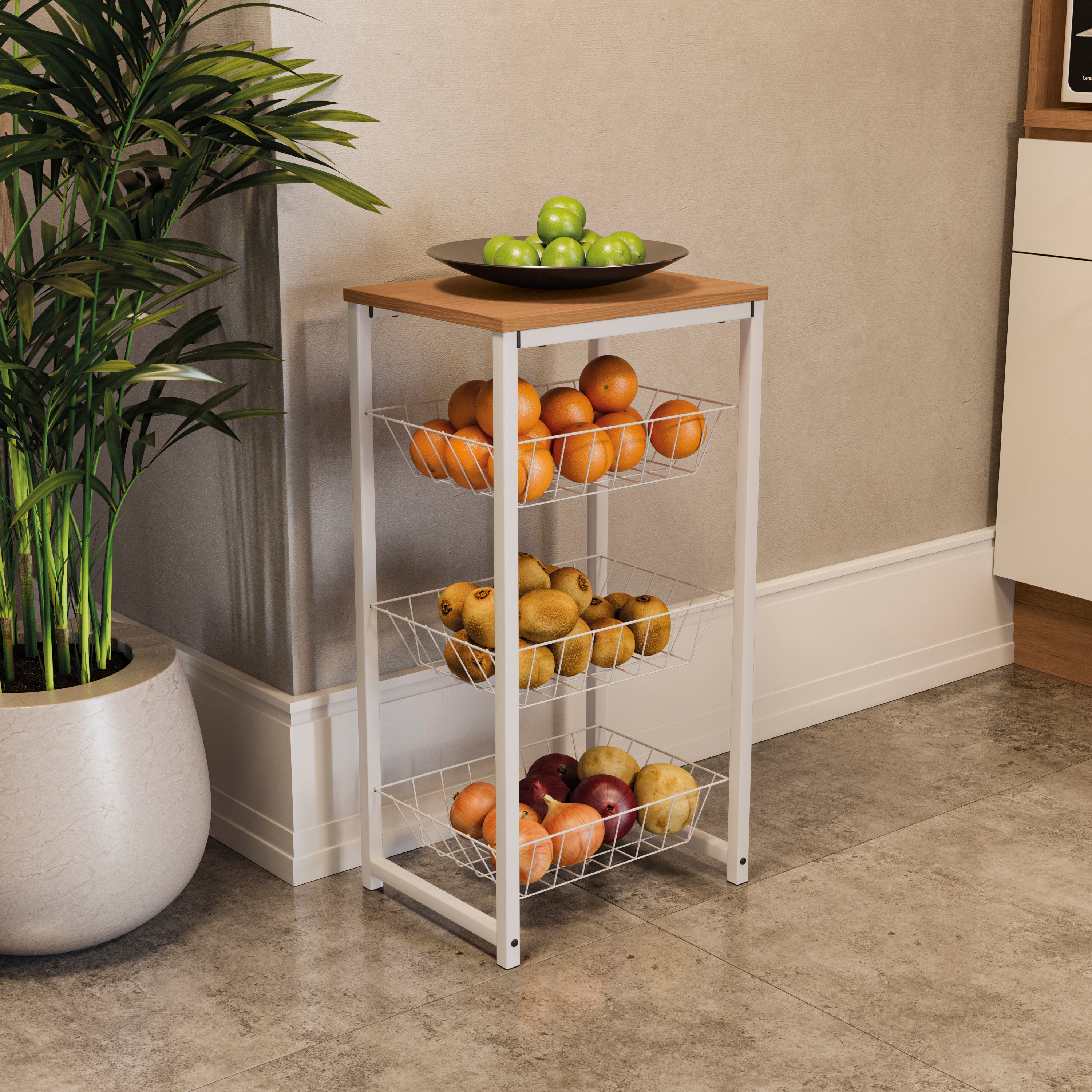 FRUTERO ORGANIZADOR LINEA INDUSTRIAL HIERRO - BALTON HOGAR