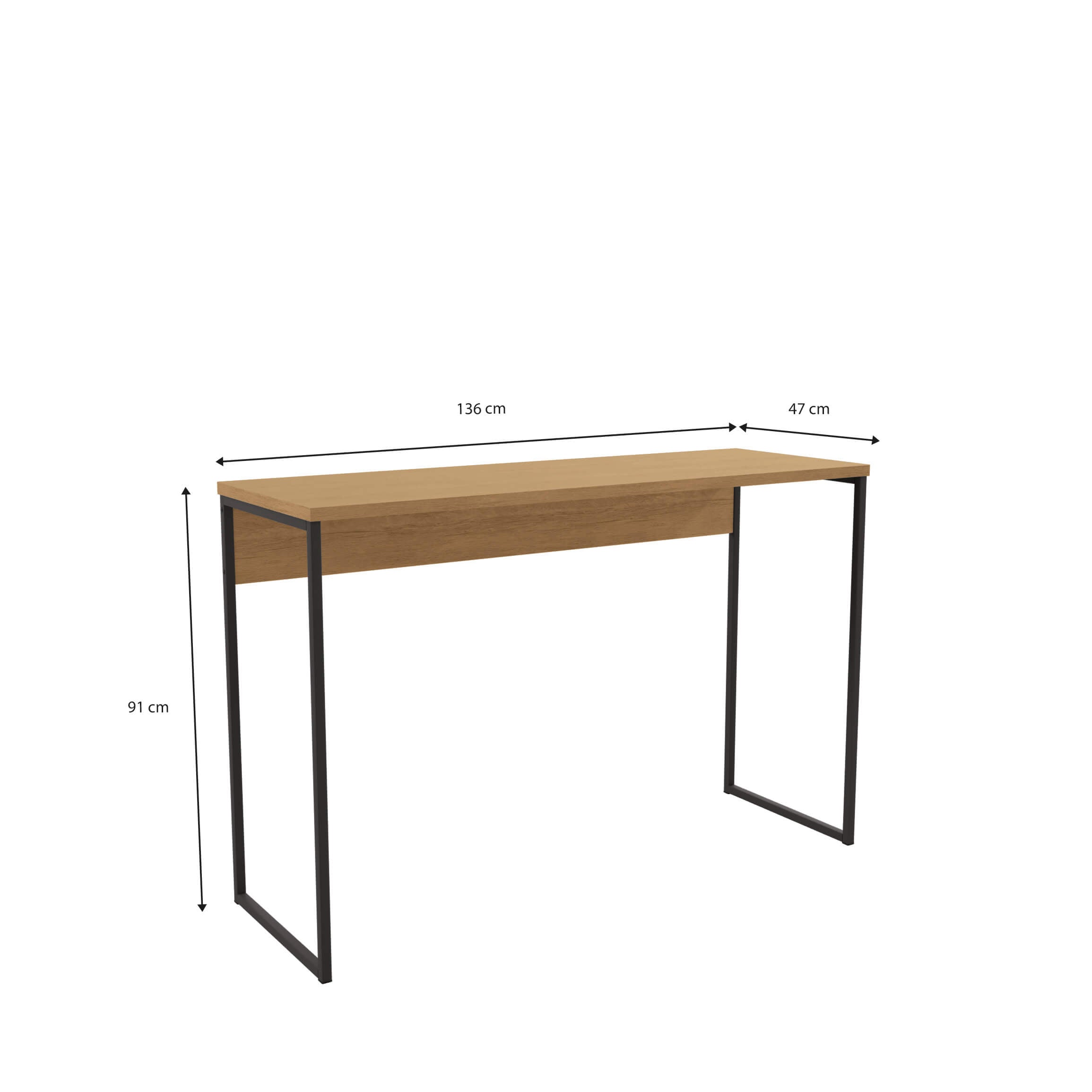 BARRA DESAYUNADOR ISLA 136CM LINEA INDUSTRIAL HIERRO