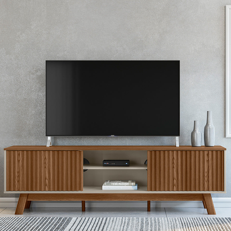 Rack para tv San Francisco 180cm con Listones de Madera