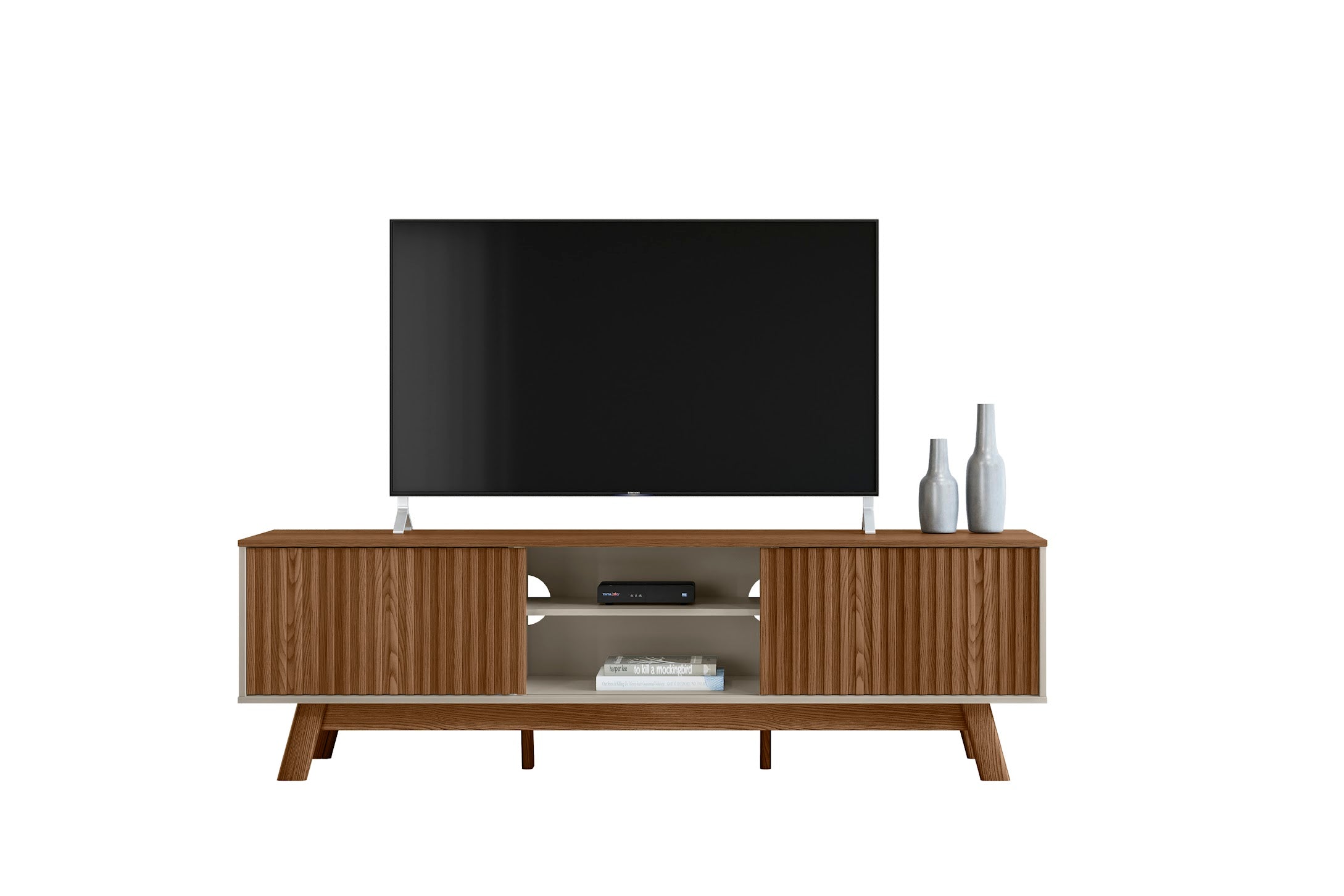 Rack para tv San Francisco 180cm con Listones de Madera