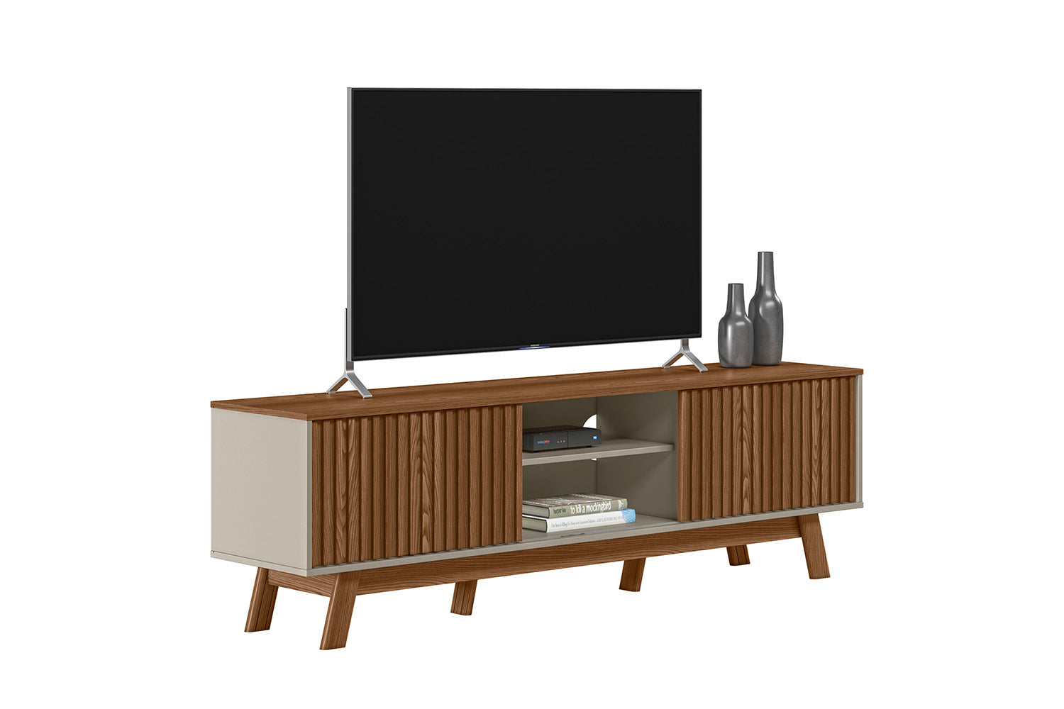 Rack para tv San Francisco 180cm con Listones de Madera