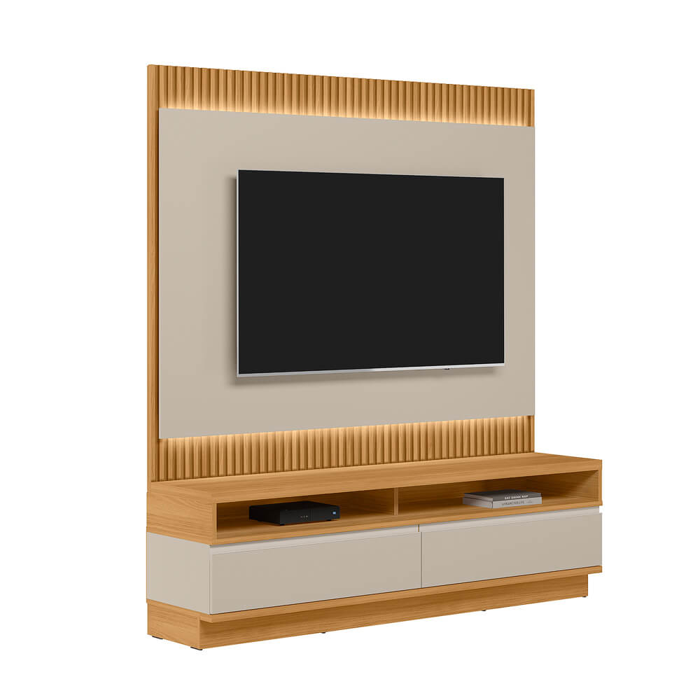 Rack con Panel Modular Sao Paulo 180cm con Led MDF/MDP