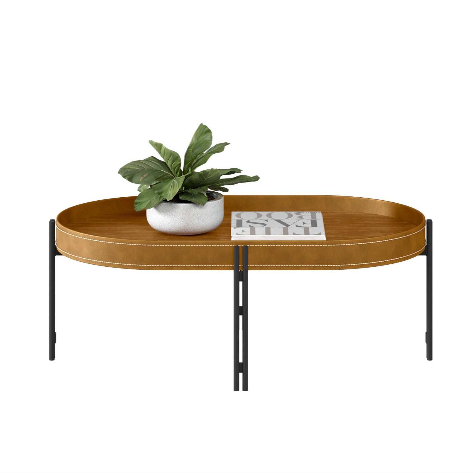 Mesa Ratona Monaco 93cm Cuero/MDF