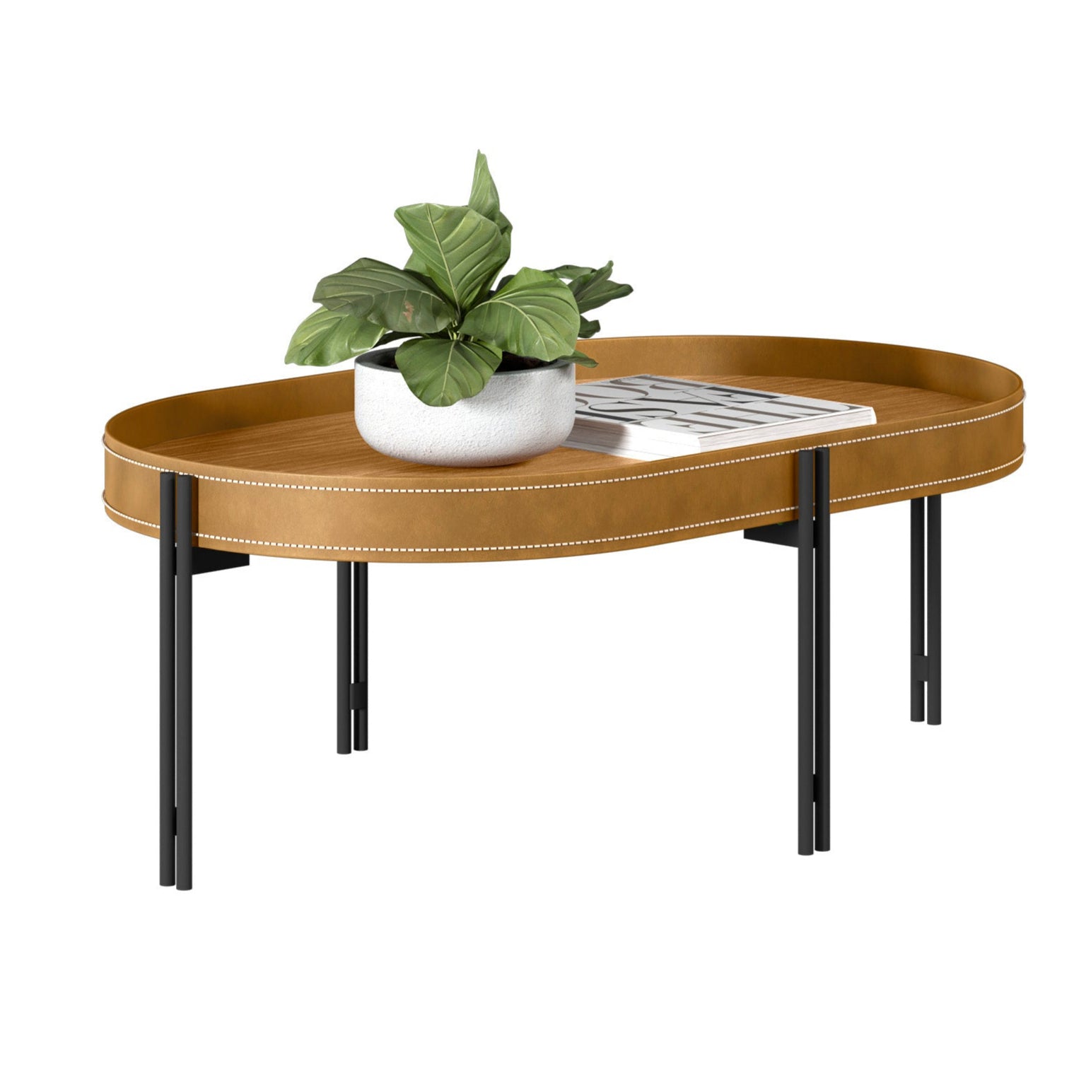 Mesa Ratona Monaco 93cm Cuero/MDF
