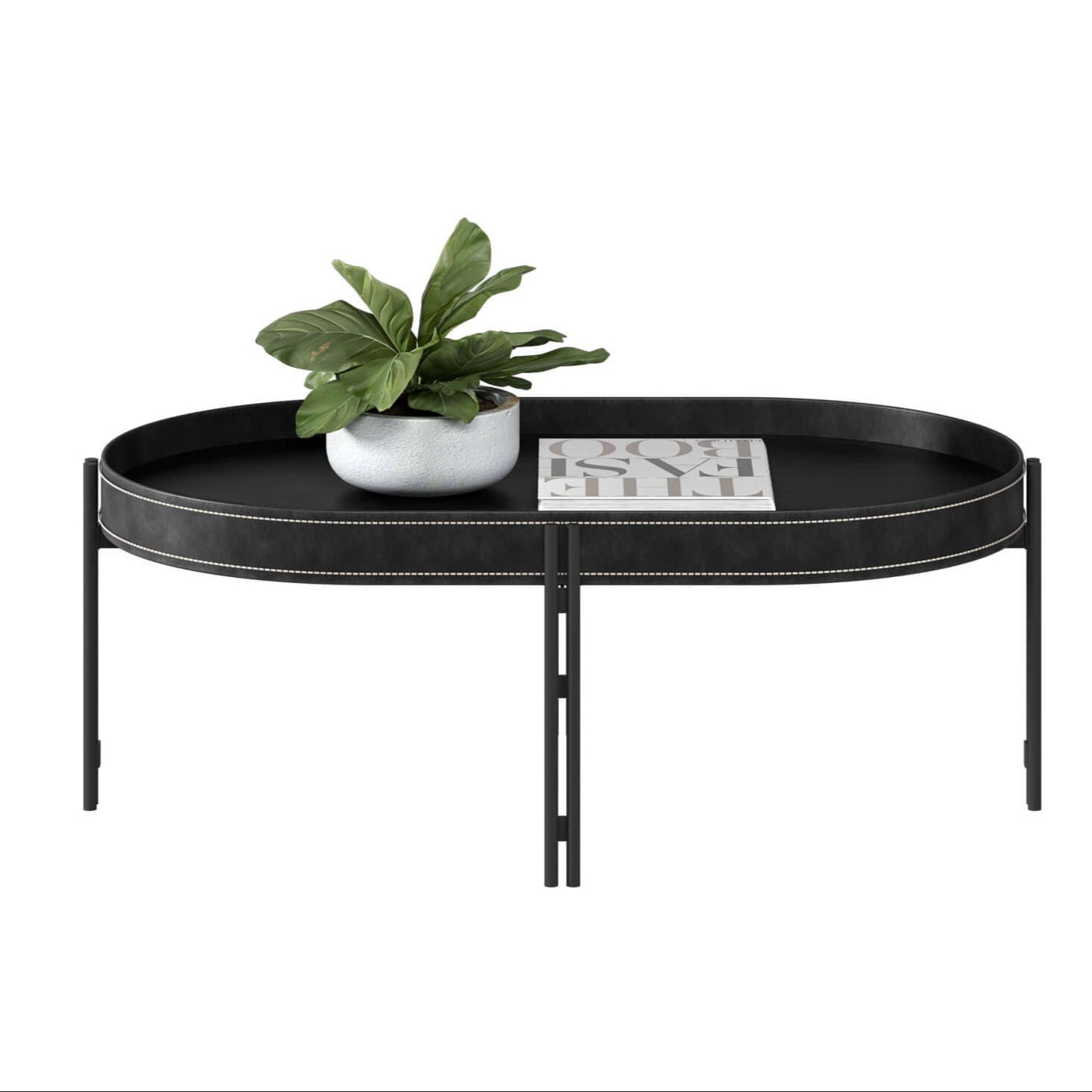 Mesa Ratona Monaco 93cm Cuero/MDF