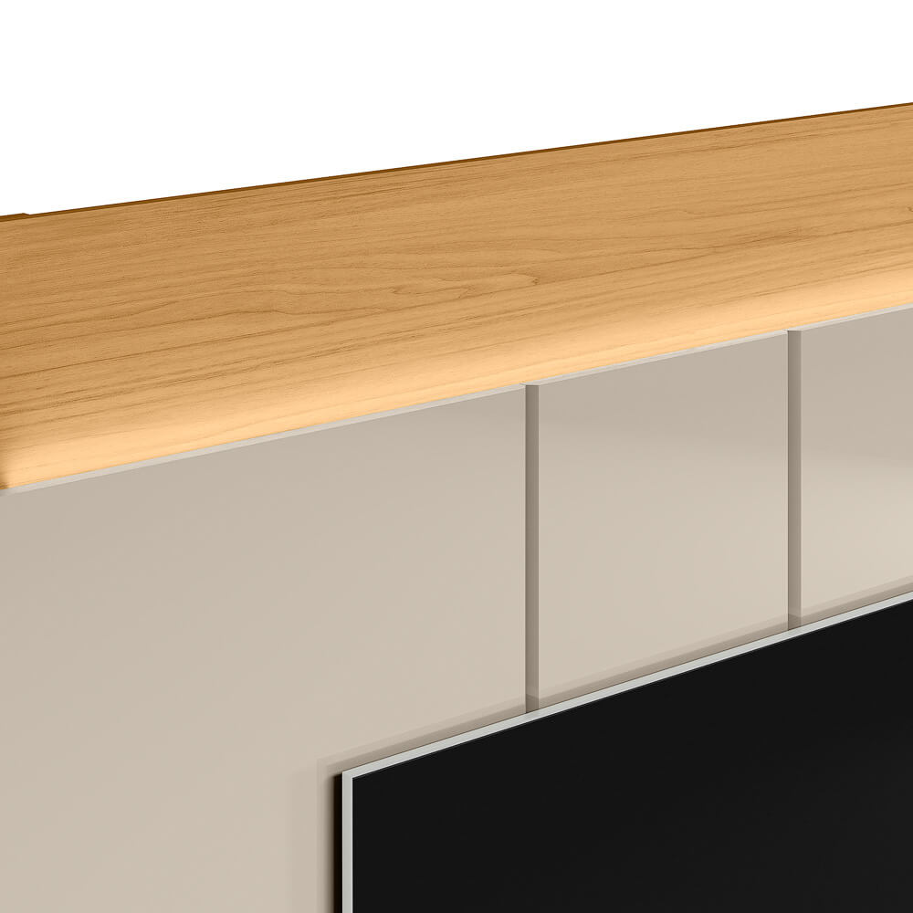 Panel para TV Zurique 200cm con Kit Led MDF/MDP