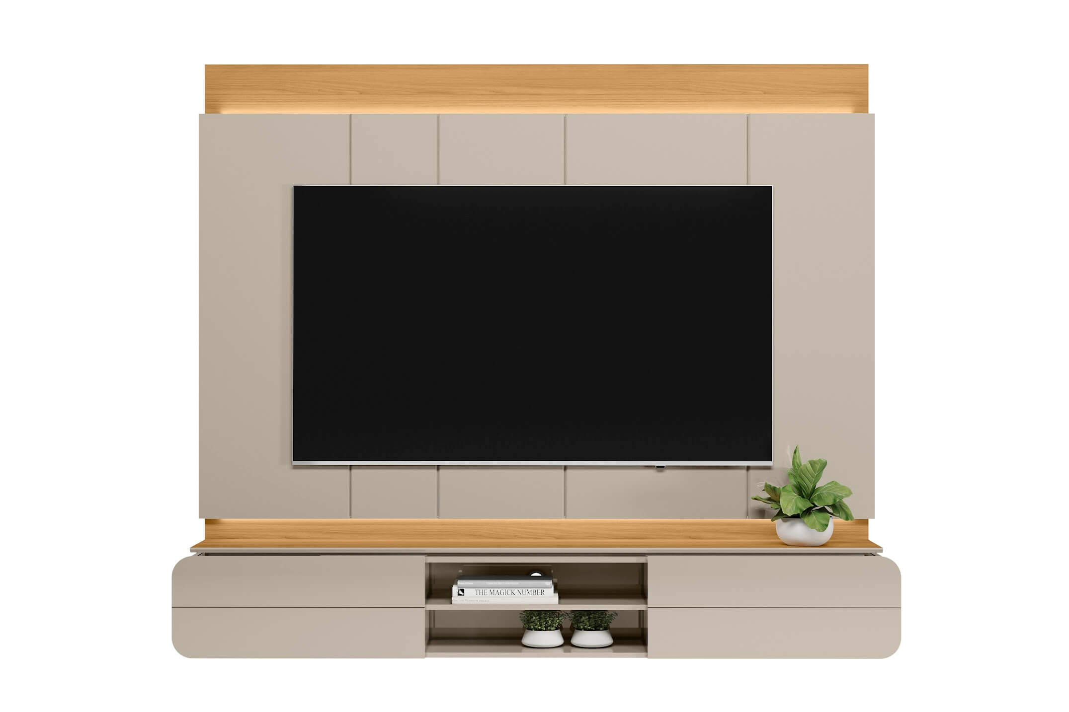 Panel para TV Zurique 200cm con Kit Led MDF/MDP