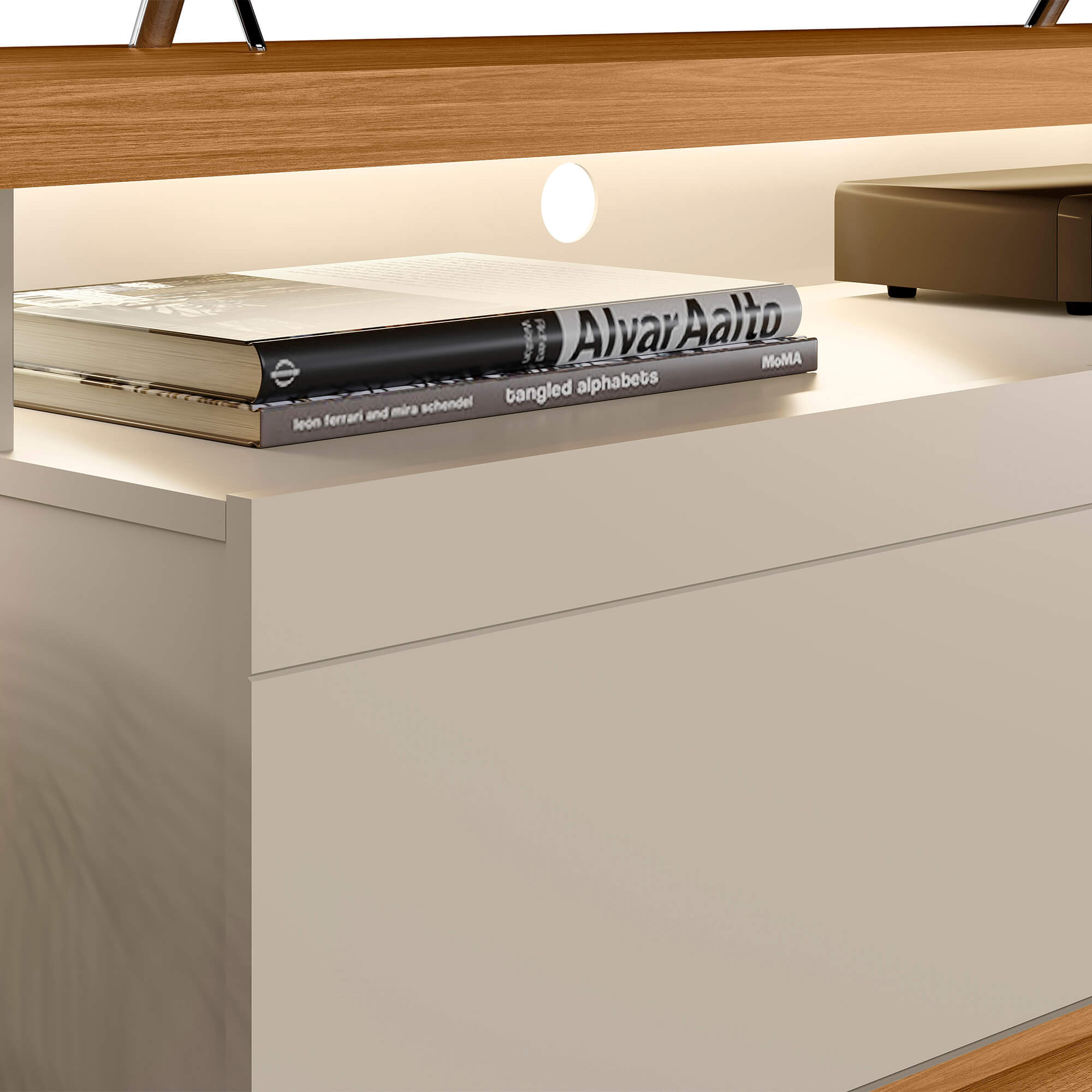 Rack tv Sala Cronos 180cm con tira Led MDF/MDP