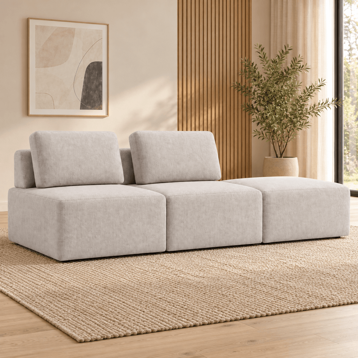Sofa Modular Florencia - 2 Asientos + 1 Puff