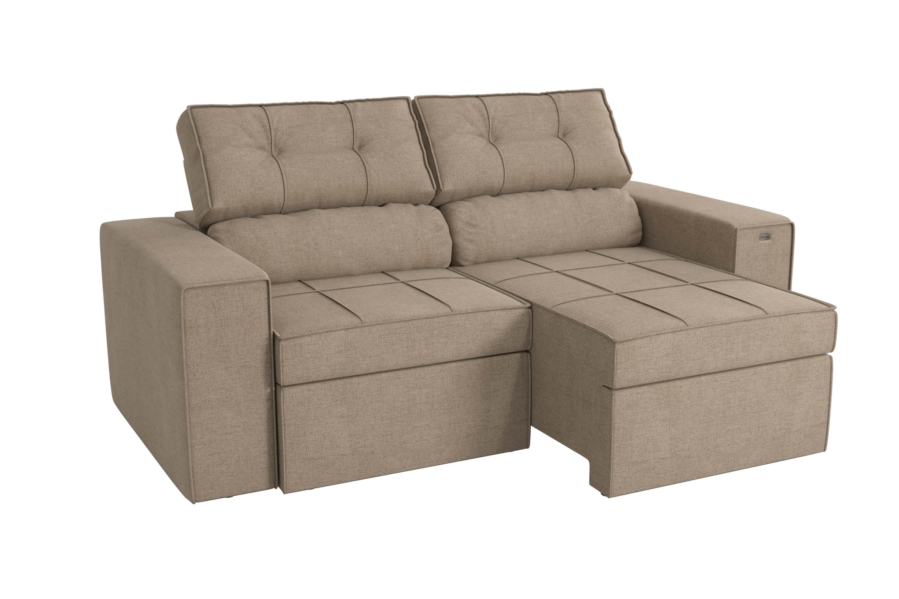SOFA RETRACTIL/RECLINABLE 6 POSICIONES LANUS 206CM