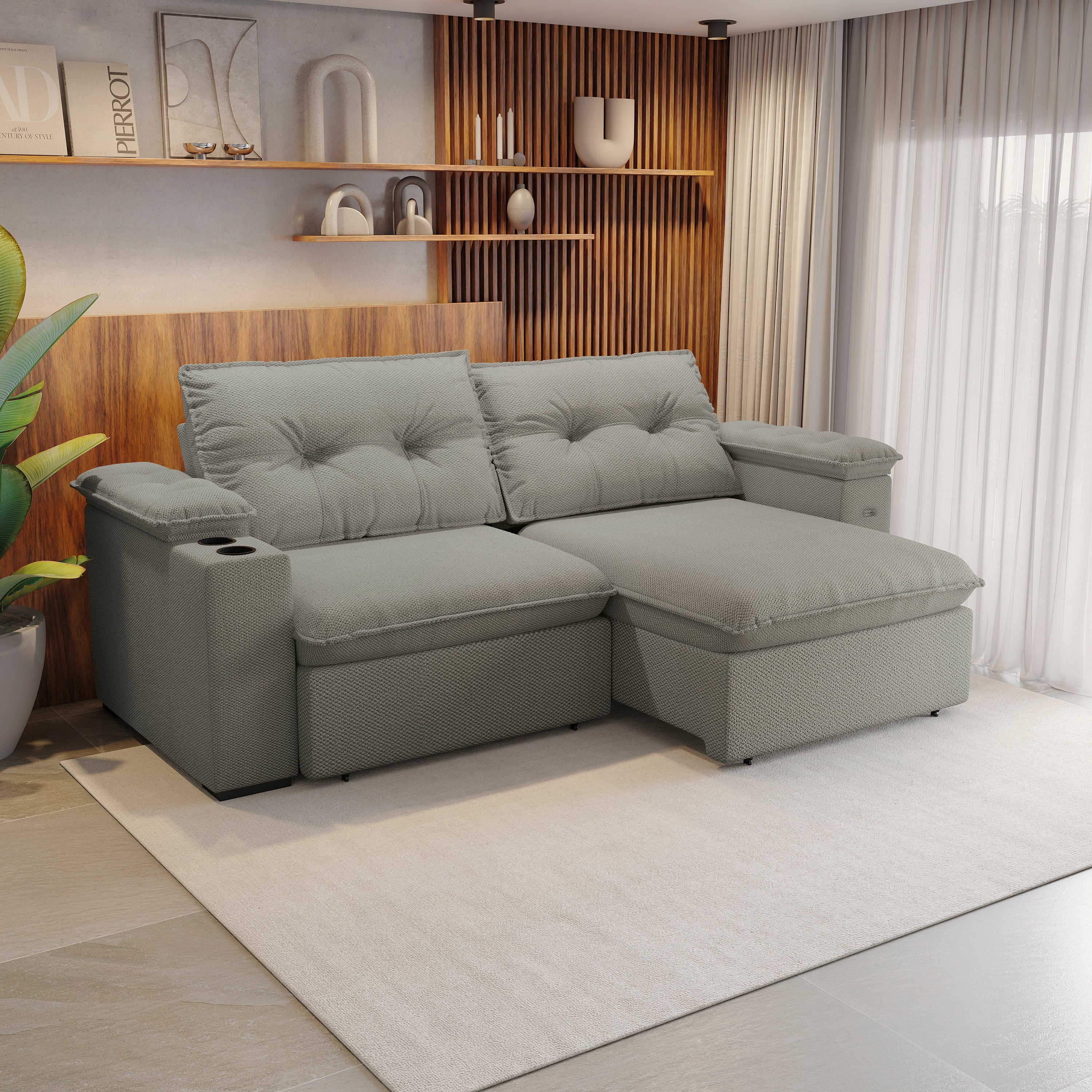 Sofa Zandon 260CM - Retractil/Reclinable