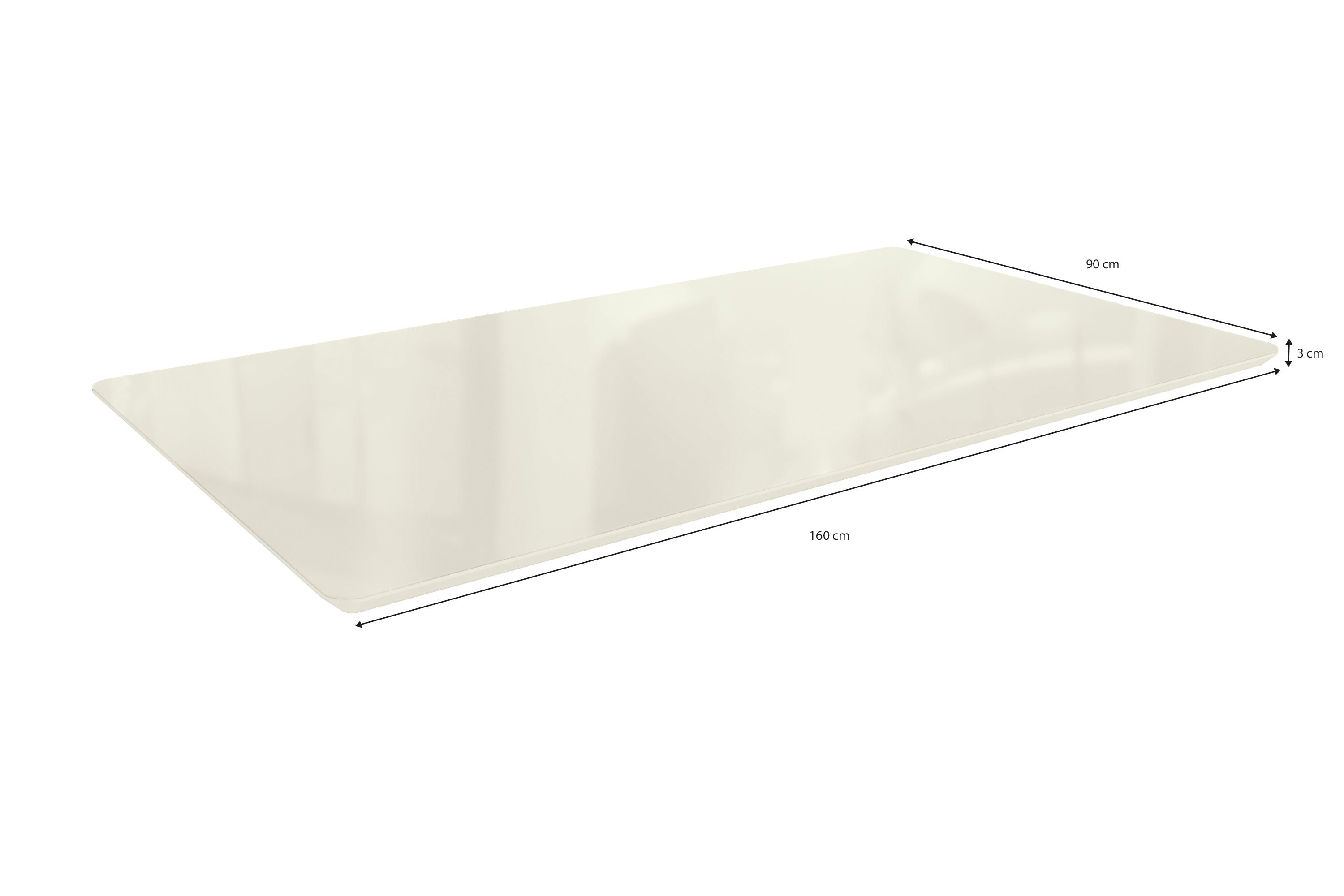 Mesa Mira Rectangular - Madera Maciza y Vidrio Sobrepuesto