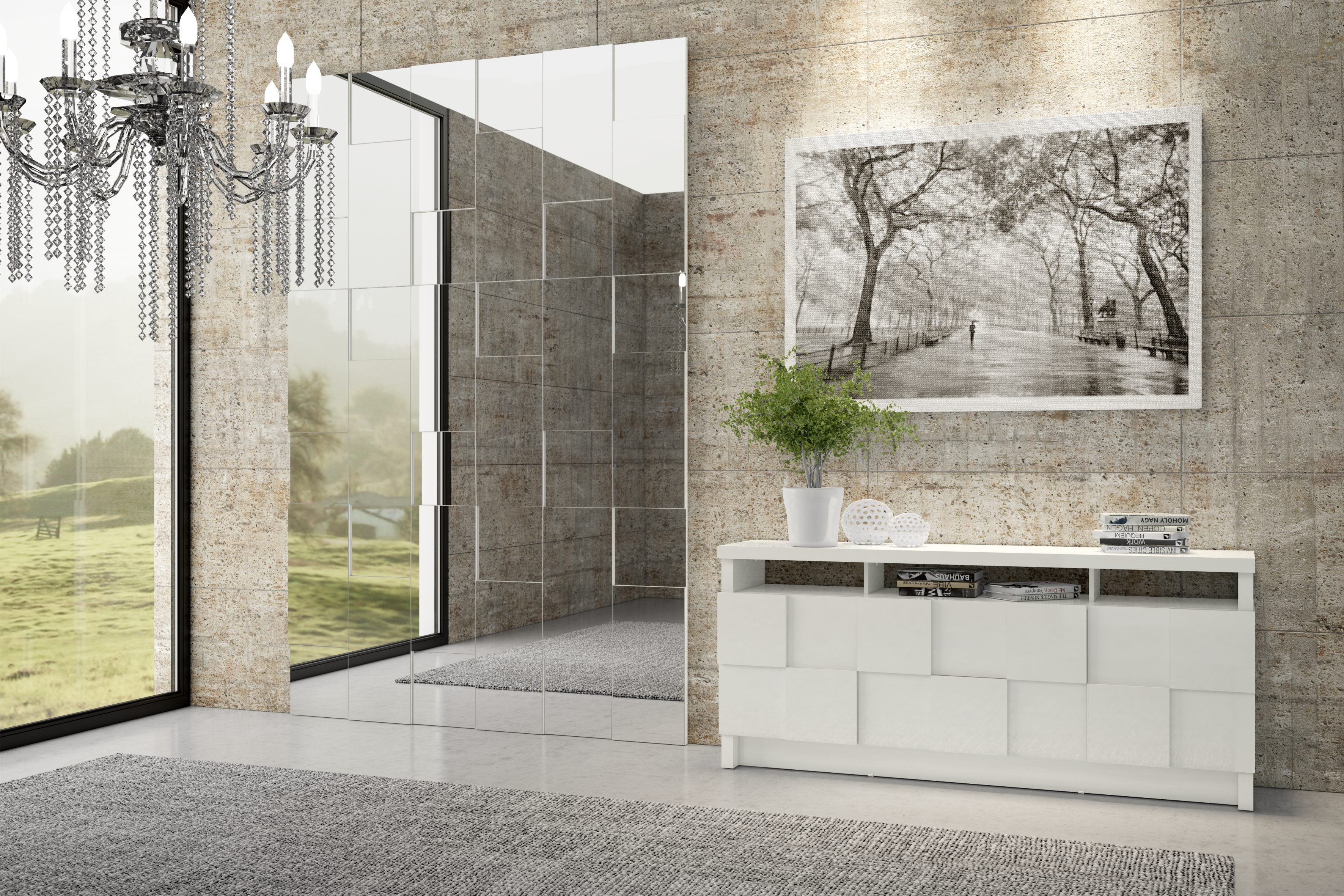 Aparador Barcelona 176cm con 2 Puertas y 2 Cajones 100% MDF