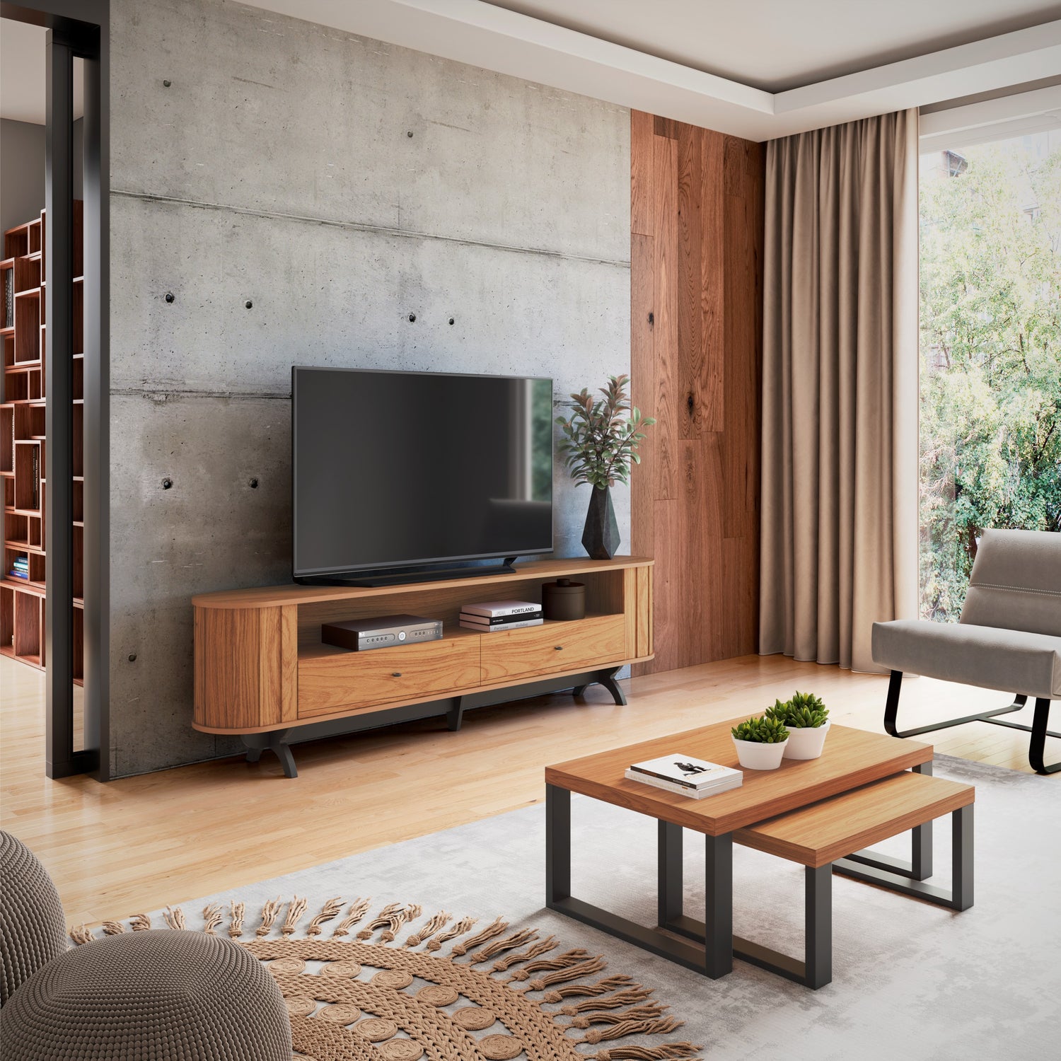 Rack Prime Curvo 220cm 100% MDF - Balton Linea Factory