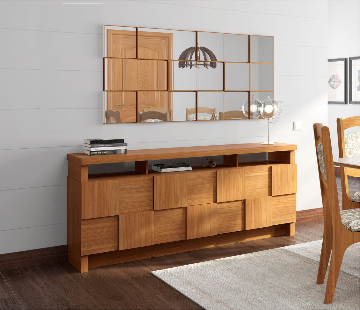 Espejo Radal 3D 150CM - 100% MDF