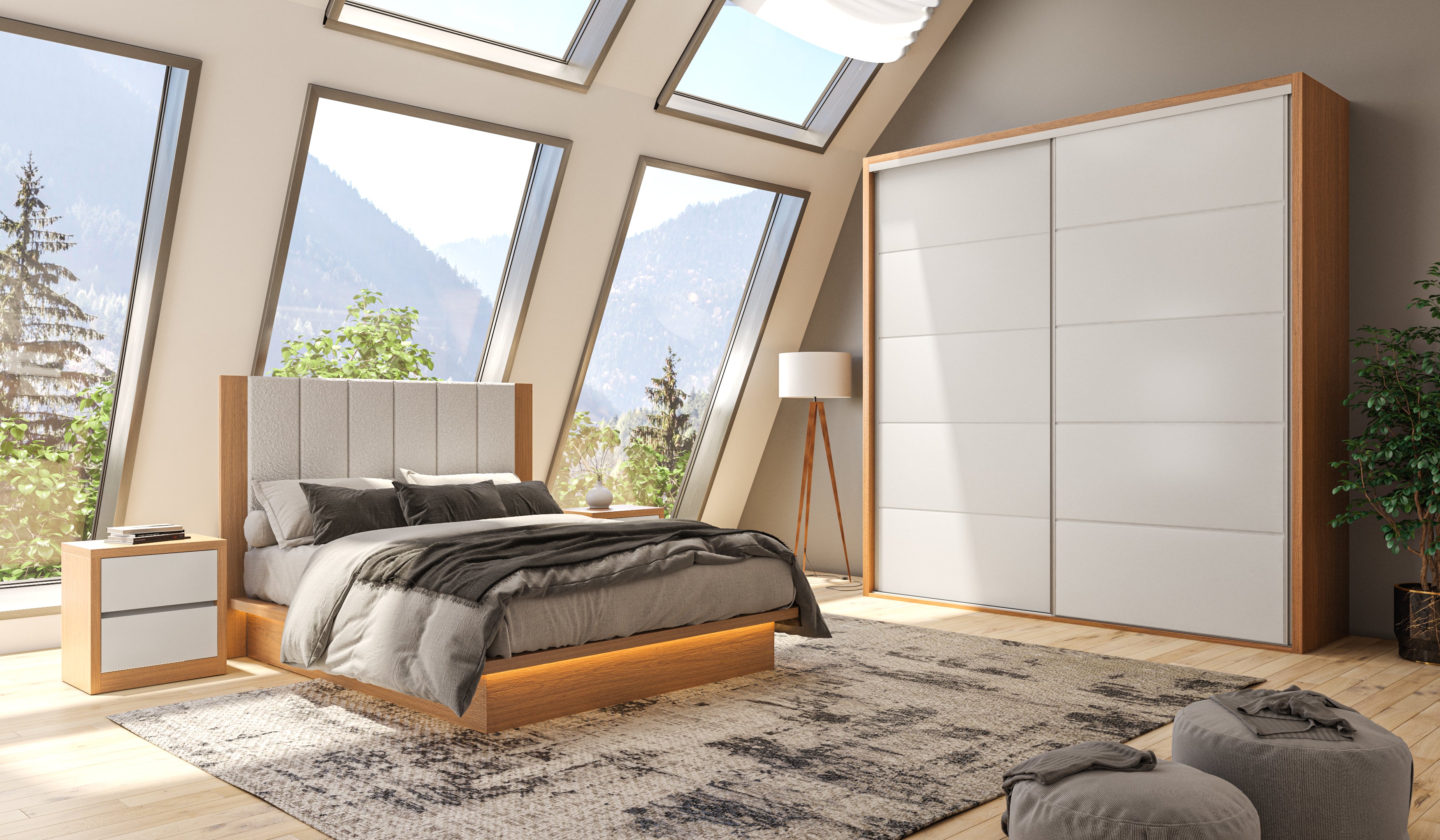 Respaldar de cama Tapizada 175cm Lorena