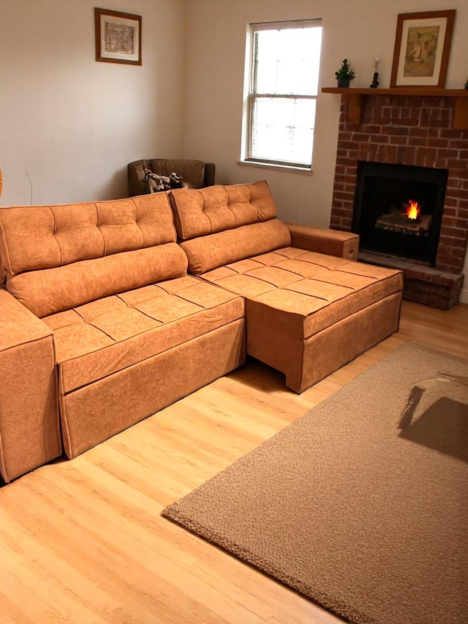 SOFA LANUS ARENA 2.70CM RETRACTIL RECLINABLE