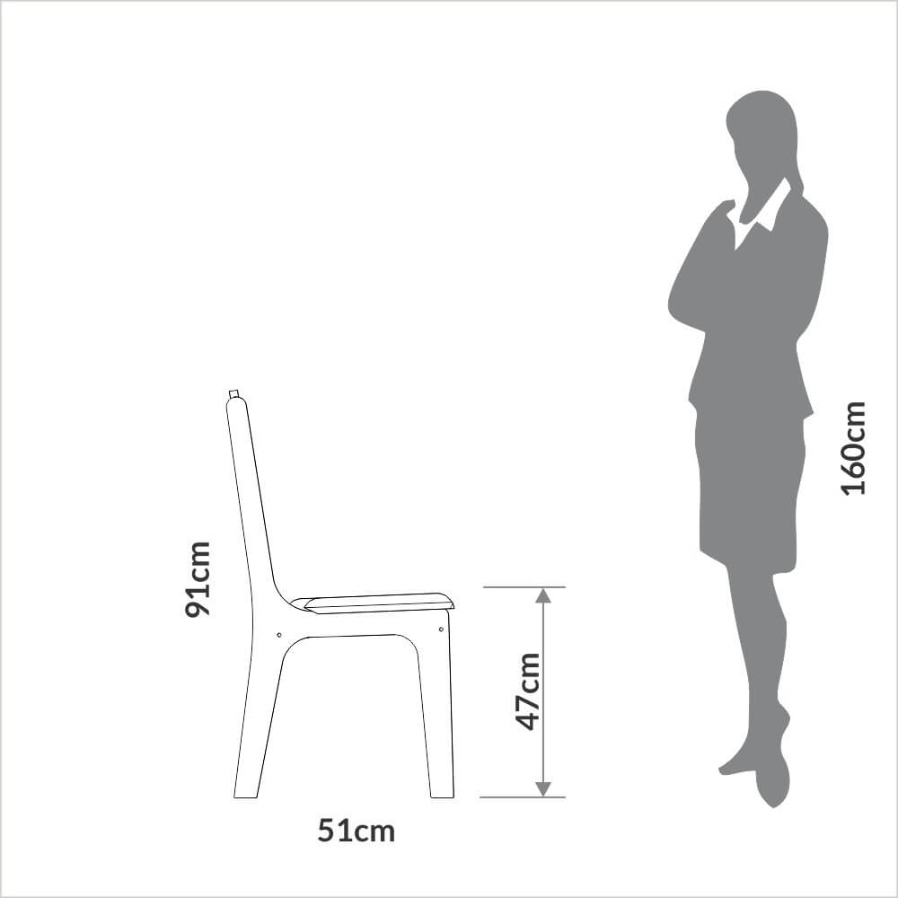 Juego de comedor Berlin 4 sillas - 100% MDF