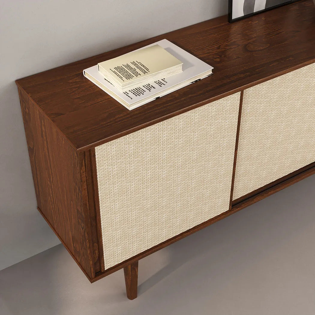 Aparador Buffet 175CM con Ratan Serena - Madera Maciza