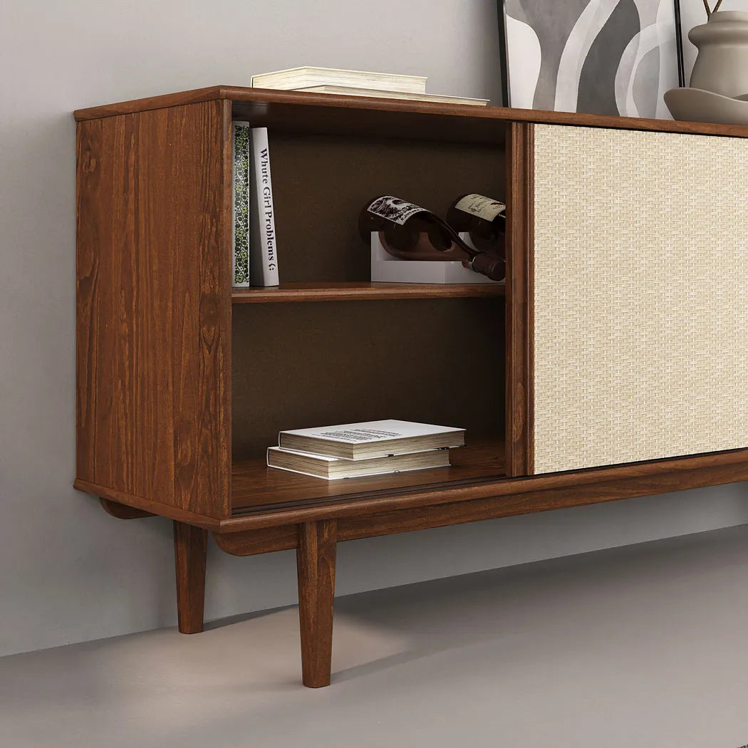 Aparador Buffet 175CM con Ratan Serena - Madera Maciza