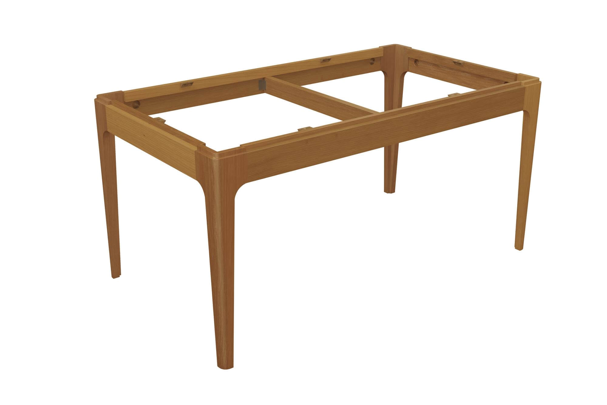 Mesa Mira Rectangular - Madera Maciza y Vidrio Sobrepuesto