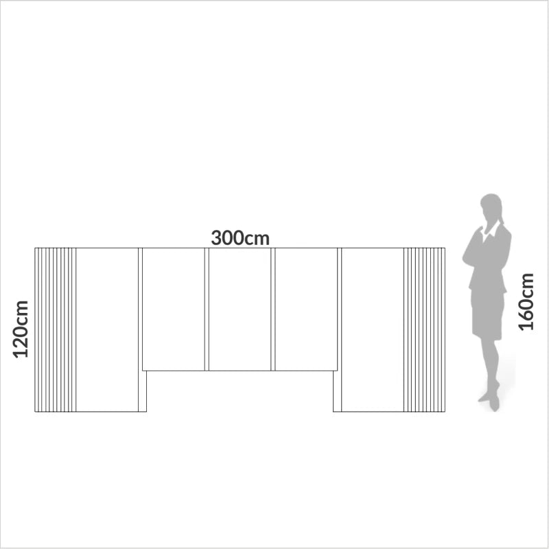 Respaldo 300cm 100% Mdf - Balton - TW185WJ