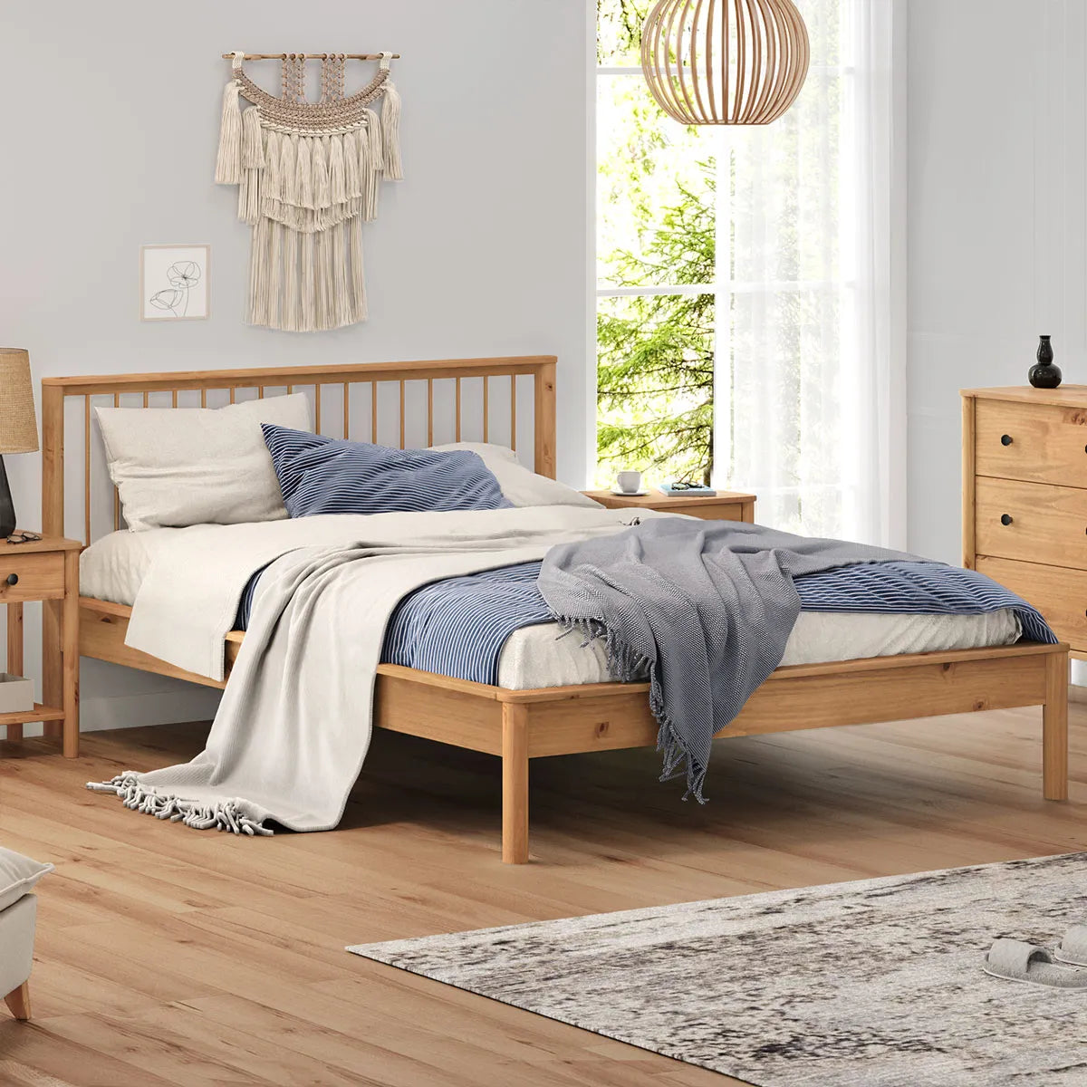 Cama Matrimonial Apama - Madera Maciza
