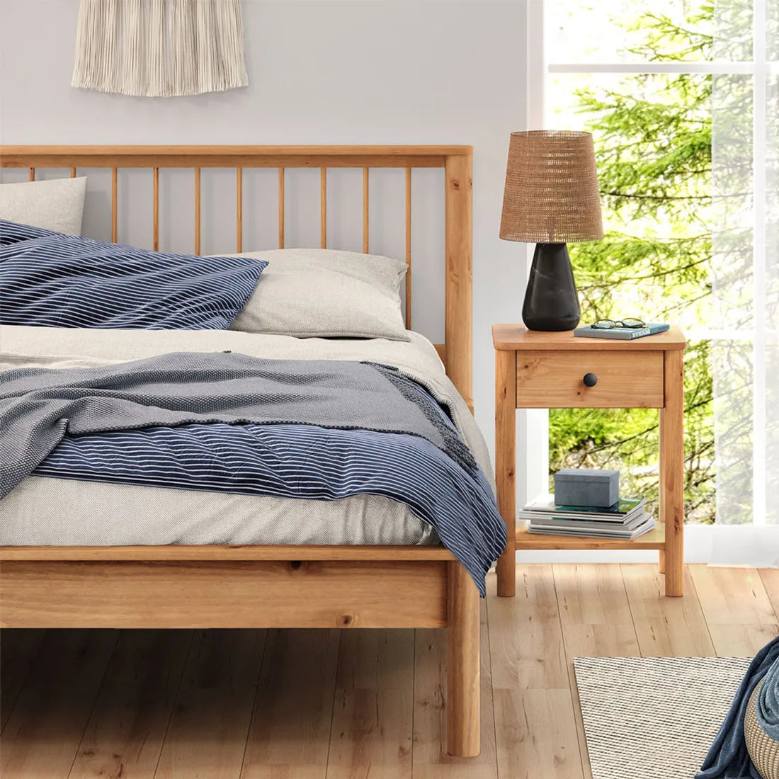 Cama Matrimonial Apama - Madera Maciza